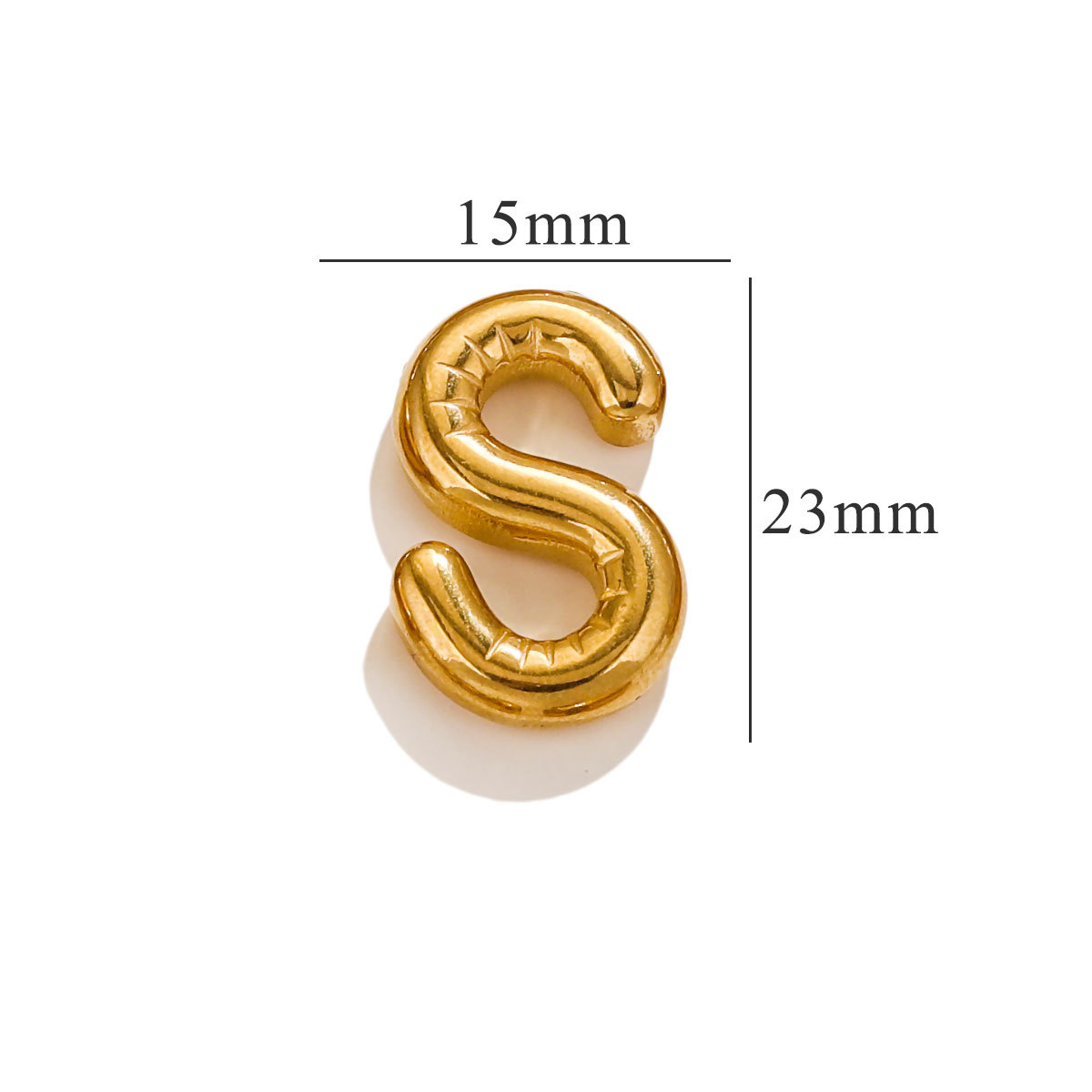 Gold color / 1 Piece Classic Simple Style Letter S Shape Stainless Steel  Gold Color Women's Pendant Picture19